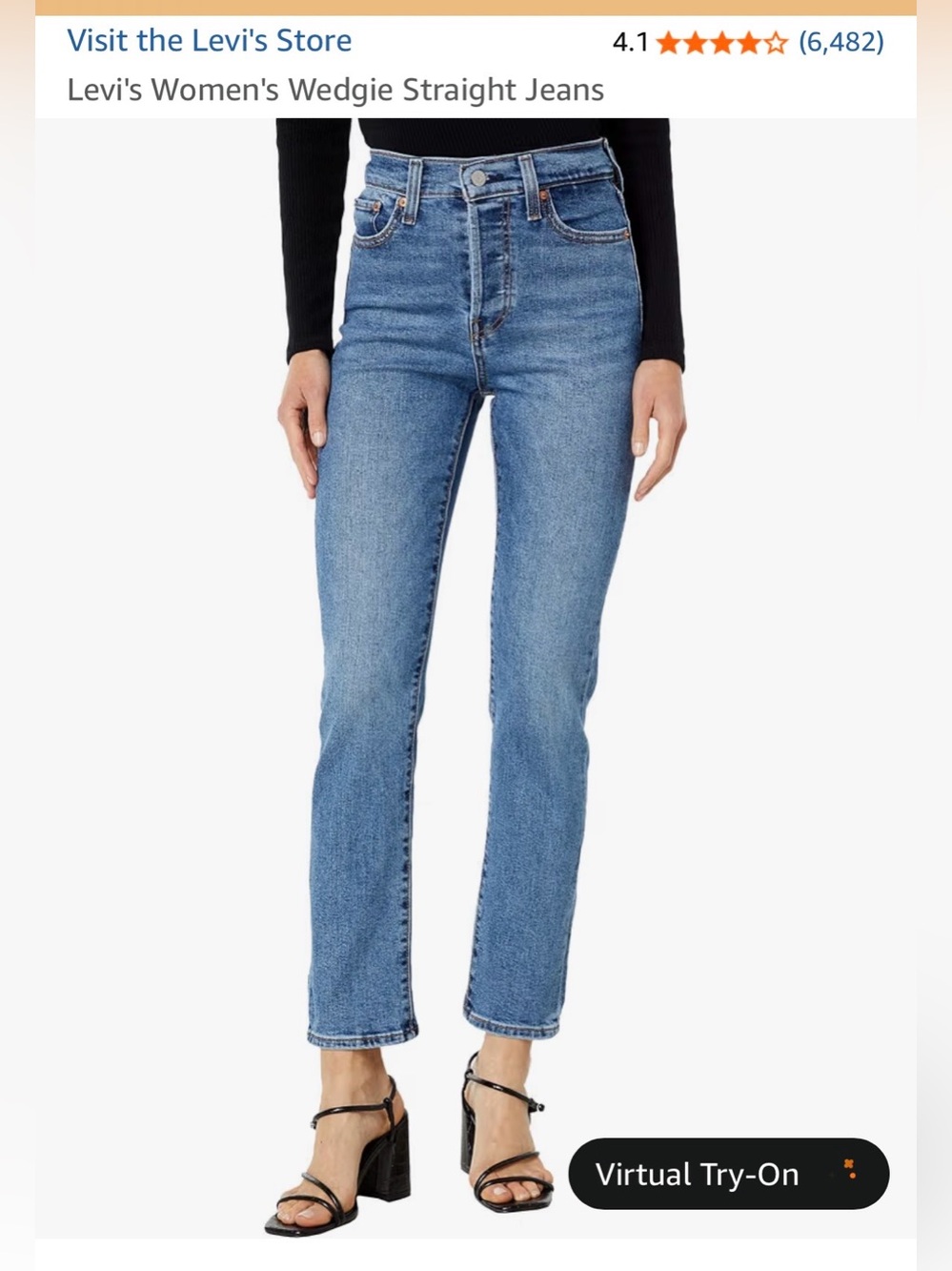 Levi’s Wedgie Straight High Rise Jeans Love in the Mist